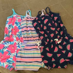 GUC Lot of girls S(6/6X) Cat & Jack rompers